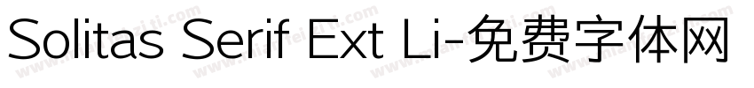 Solitas Serif Ext Li字体转换